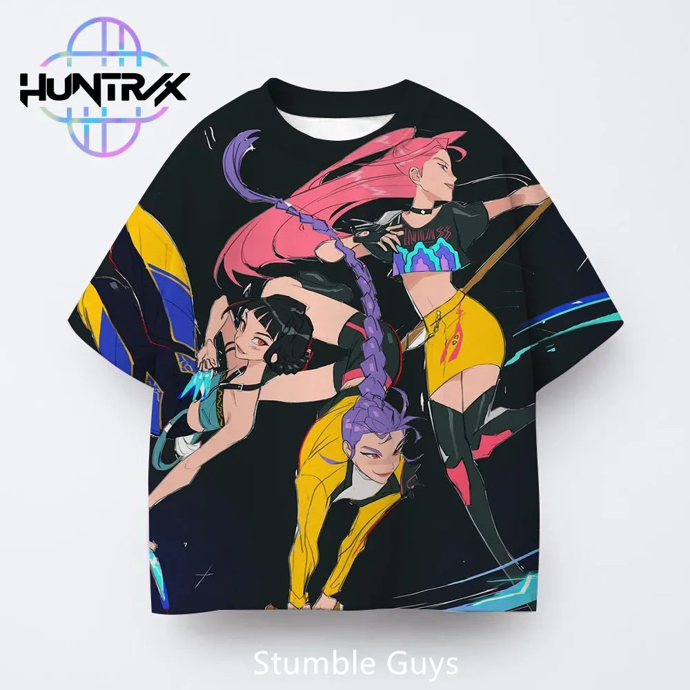 Short Sleeve Boys Girls T-Shirt Anime Clothes