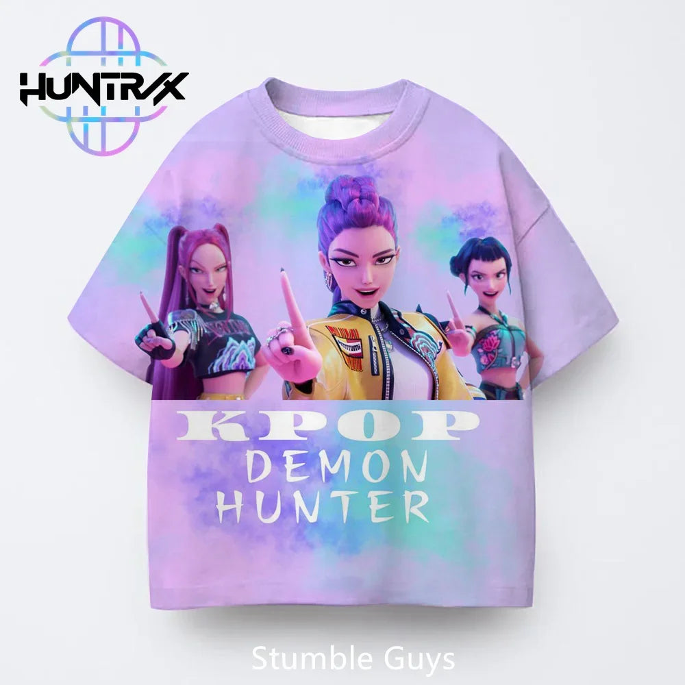 Short Sleeve Boys Girls T-Shirt Anime Clothes