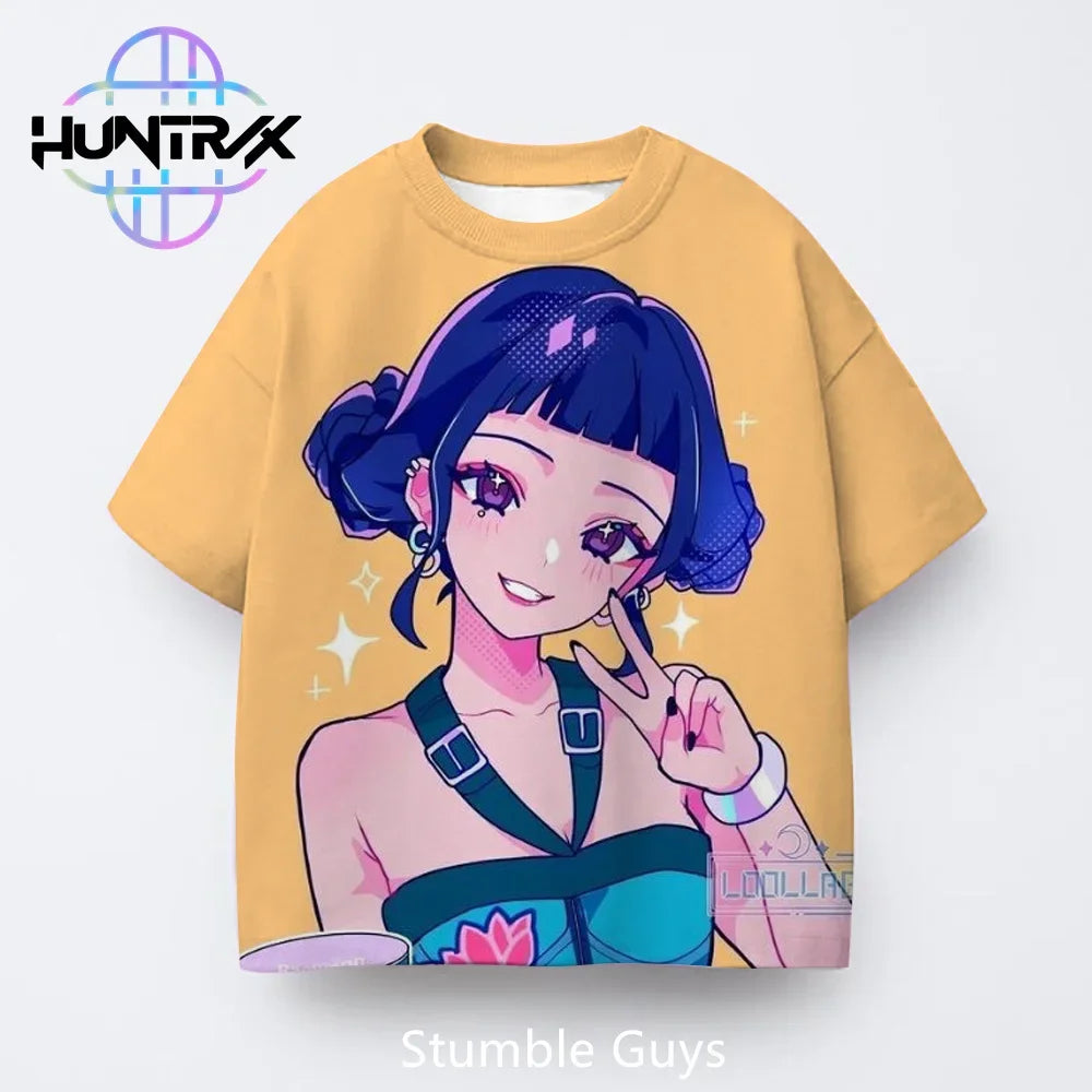 Short Sleeve Boys Girls T-Shirt Anime Clothes