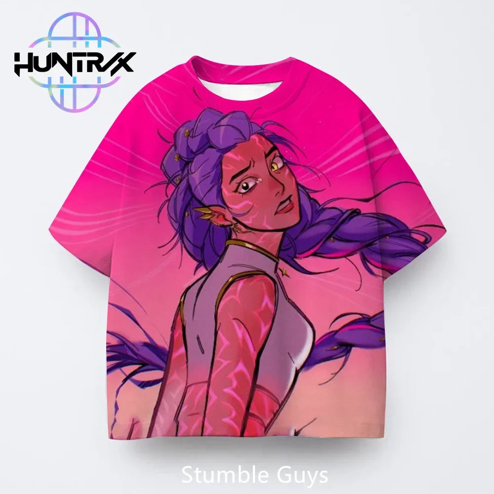 Short Sleeve Boys Girls T-Shirt Anime Clothes