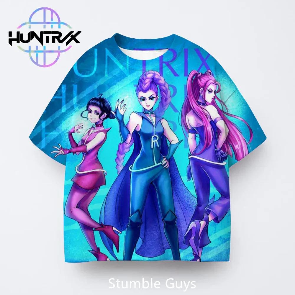 Short Sleeve Boys Girls T-Shirt Anime Clothes
